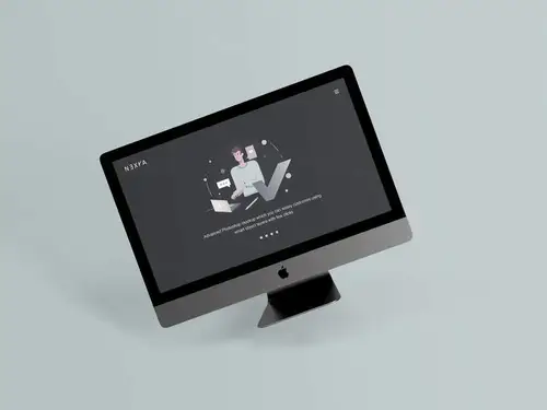 苹果电脑网页界面设计展示PSD样机模板 Website Presentation Mock