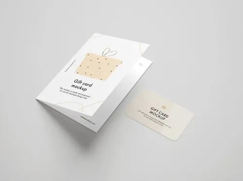 精致礼品卡感谢卡设计提案展示样机模板免费下载 Gift Card Mockup