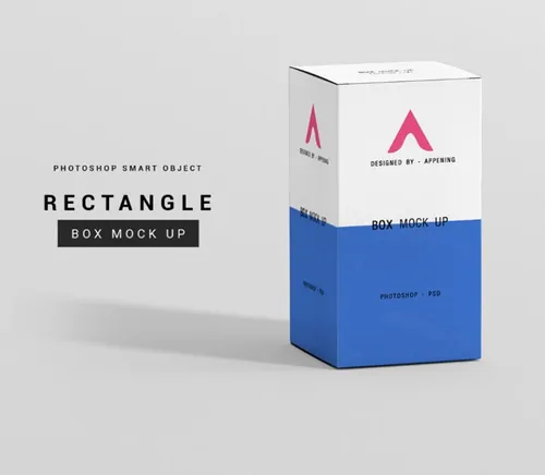 Mahima Mahajan rectangle box Mock-Up 矩形盒子软件包装贴图