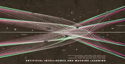 抽象几何线条数码科技感未来感矢量线条10