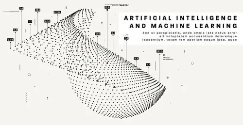 抽象几何线条数码科技感未来感矢量线条3