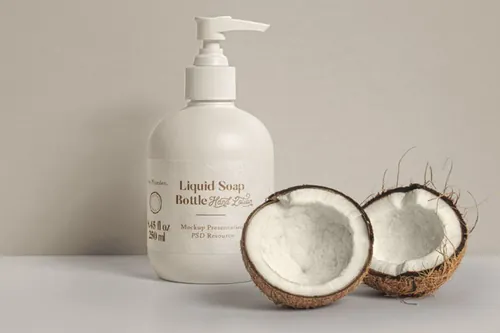 液体皂瓶演示样机 Liquid Soap Bottle Presentation Mockup