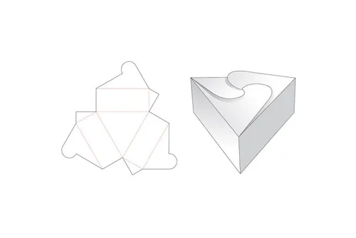 包装设计模切图刀模图EPS矢量模板 Box cut out template , die cut template design