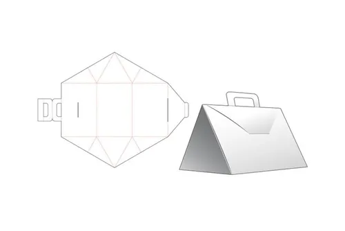 包装设计模切图刀模图EPS矢量模板 Box cut out template , die cut template design