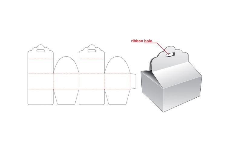 包装设计模切图刀模图EPS矢量模板 Box cut out template , die cut template design