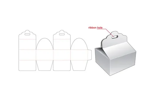 包装设计模切图刀模图EPS矢量模板 Box cut out template , die cut template design