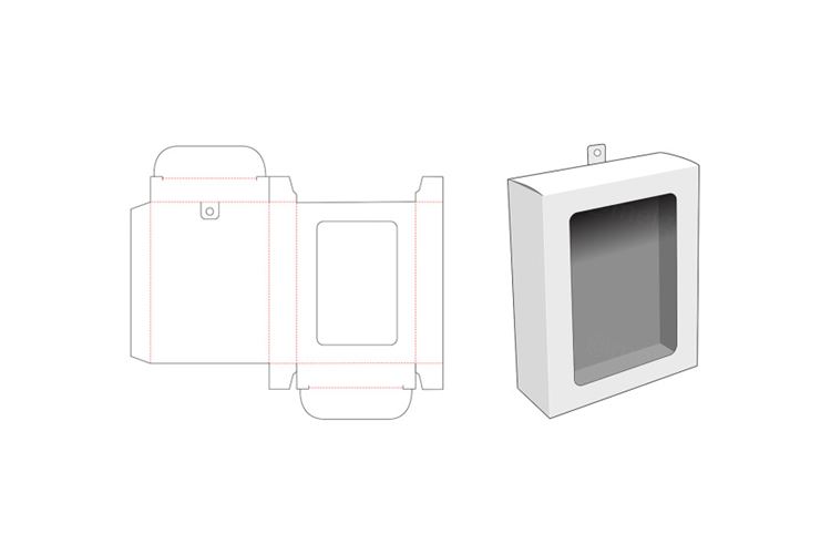 包装设计模切图刀模图EPS矢量模板 Box cut out template , die cut template design