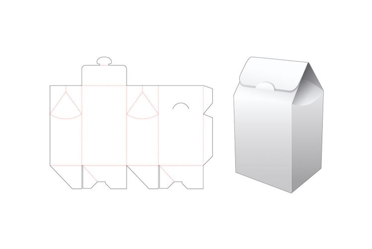 包装设计模切图刀模图EPS矢量模板 Box cut out template , die cut template design