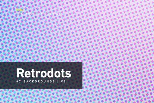 67张复古抽象马赛克半色调现代艺术背景素材 Retrodot