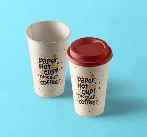 一次性纸杯咖啡杯包装样机 Psd Paper Hot Cup Template Vol9