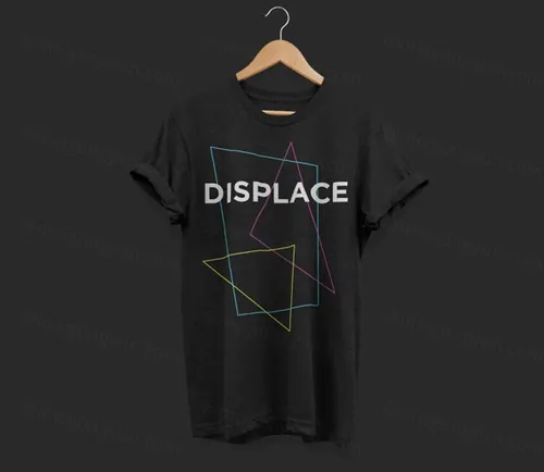 T恤贴图样机PSD模板Acid Wash Tee Mockup