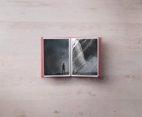 翻开的书籍贴图PSD模板Psd Photo Album Mockup Template #