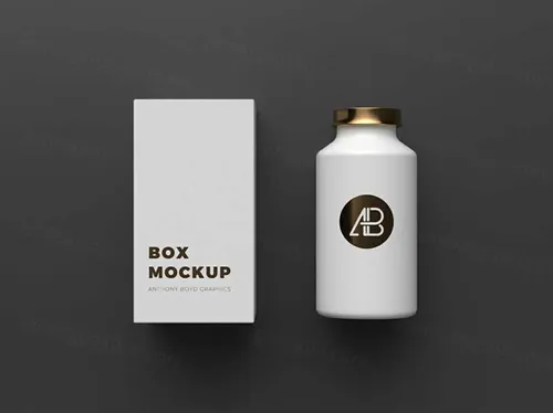 铜箔瓶包装样品 Copper Foil Bottle Packaging Mockup