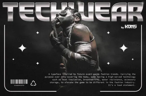 复古未来主义赛博朋克蒸汽波科幻概念英文装饰字体 Techwear - Retro Futuristic Fonts