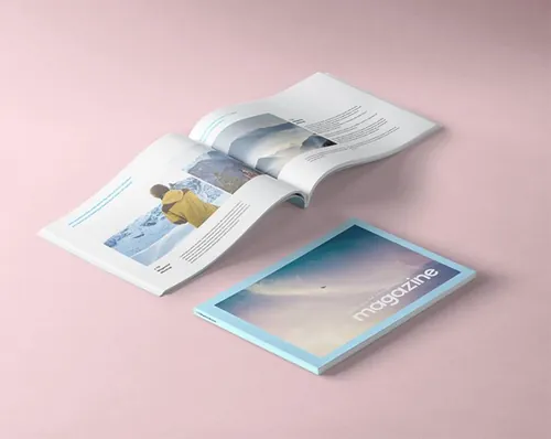 A4景观psd杂志样机模板 A4 Landscape Psd Magazine Mockup