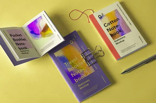 小册子笔记本Psd样机集 Booklet Notebook Psd Mockup Set