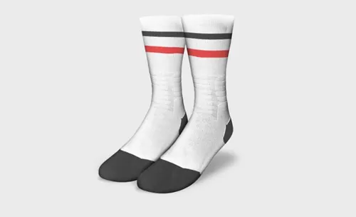 袜子长袜PSD模型Long Sock Mockup PSD