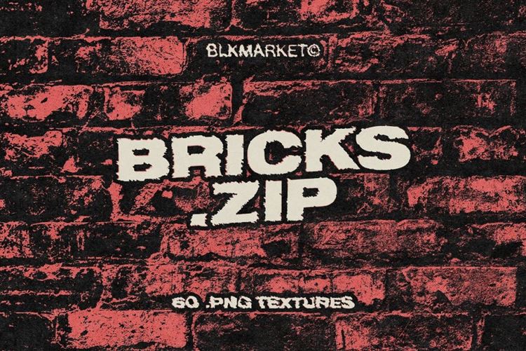 高分辨率逼真的砖块墙面纹理合集包 BLKMARKET - B