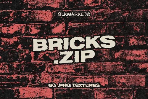 高分辨率逼真的砖块墙面纹理合集包 BLKMARKET - B