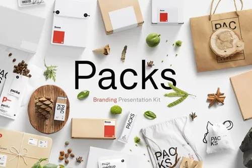 LS工作室2018年力作！品牌包装设计提案展示场景样机套装 Packs Mockup Bundle | BPK