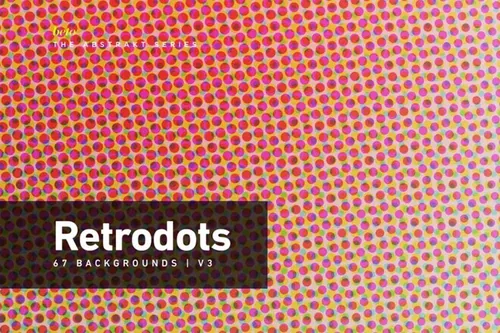 67张复古抽象马赛克半色调现代艺术背景素材 Retrodot
