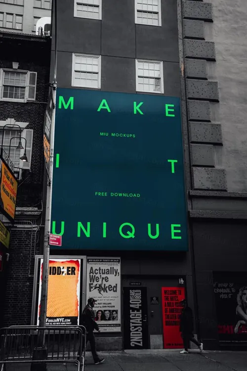 户外街头墙体宣传印刷广告贴图展示样机PSD模板 Street