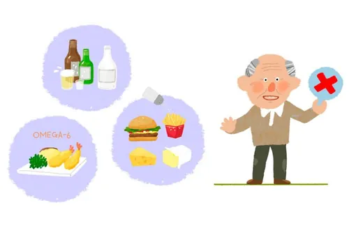 老人饮食禁食广告高清PSD分层插画素材 ti246a5806