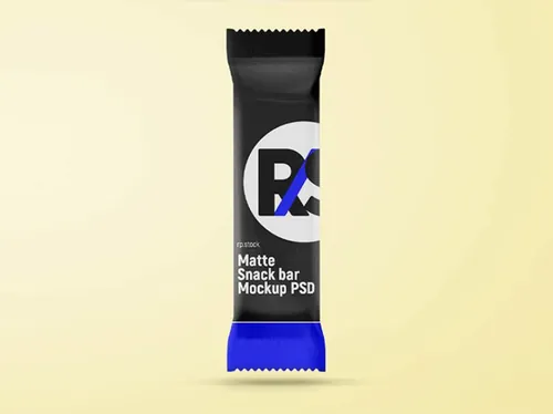 巧克力糖包装设计样机贴图模版 Snack Bar Mockups