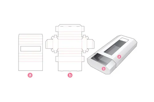 包装设计模切图刀模图EPS矢量模板 Box cut out template , die cut template design