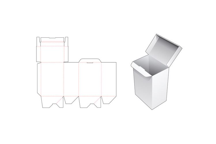 包装设计模切图刀模图EPS矢量模板 Box cut out template , die cut template design