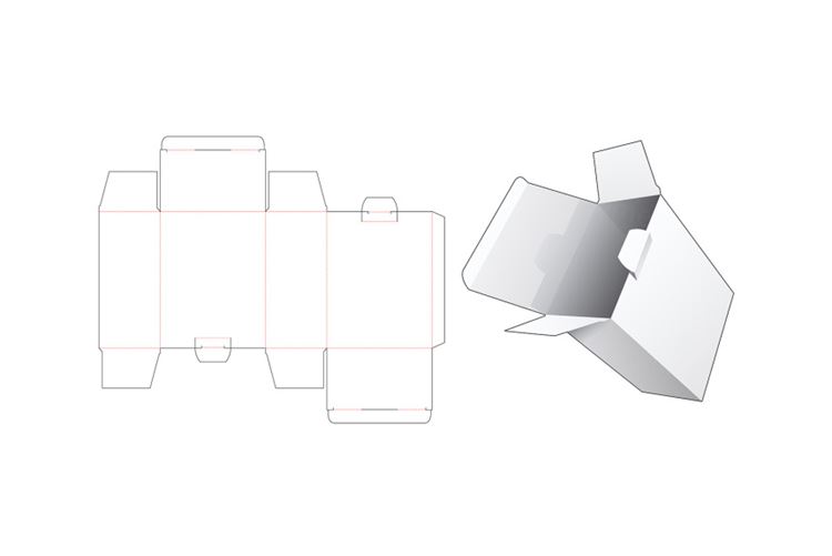 包装设计模切图刀模图EPS矢量模板 Box cut out template , die cut template design