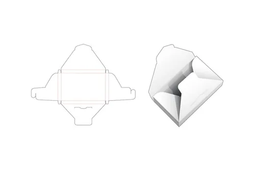 包装设计模切图刀模图EPS矢量模板 Box cut out template , die cut template design