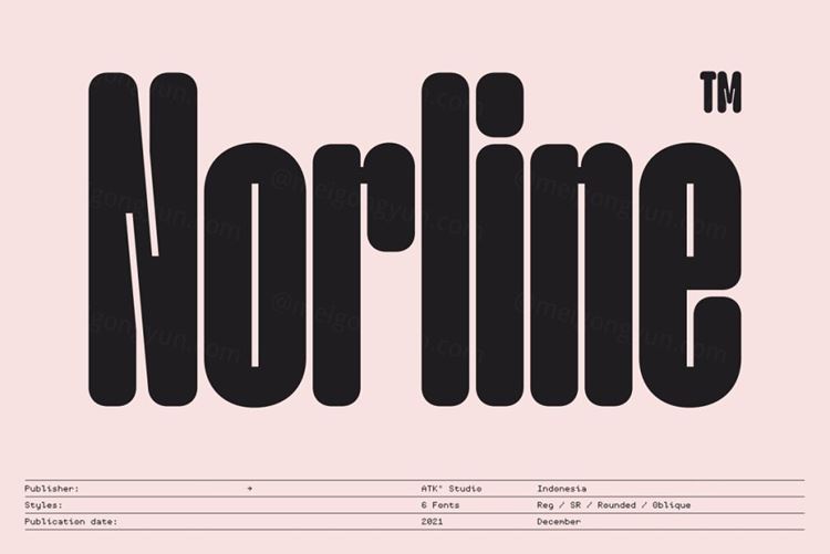 大胆创意圆角无衬线英文字体系列 Norline - Font