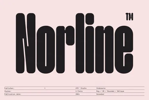 大胆创意圆角无衬线英文字体系列 Norline - Font