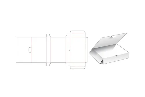 包装设计模切图刀模图EPS矢量模板 Box cut out template , die cut template design