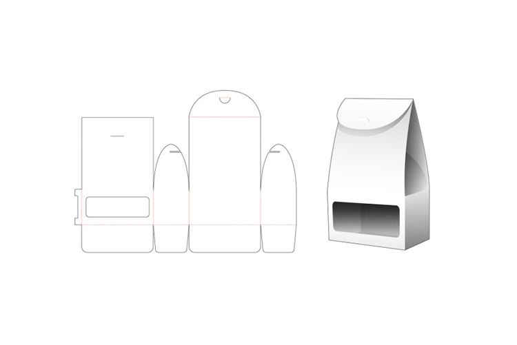 包装设计模切图刀模图EPS矢量模板 Box cut out template , die cut template design