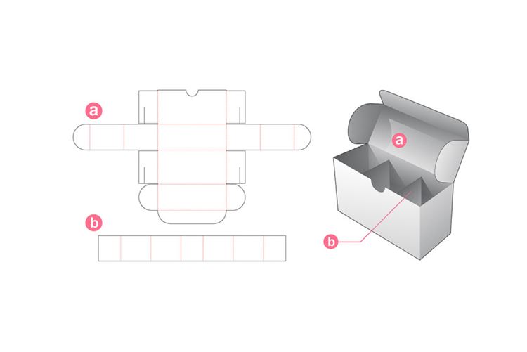 包装设计模切图刀模图EPS矢量模板 Box cut out template , die cut template design