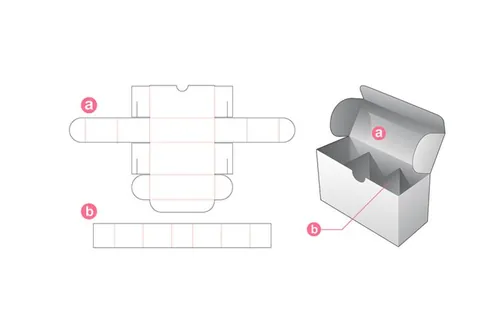 包装设计模切图刀模图EPS矢量模板 Box cut out template , die cut template design