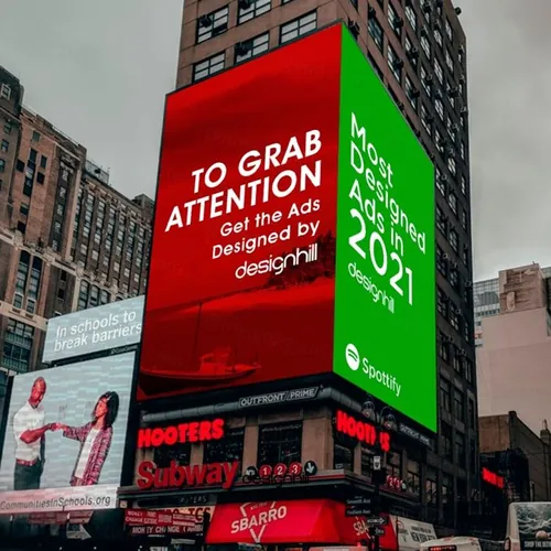 纽约时代广场街头墙体宣传印刷广告贴图展示样机PSD模板 St