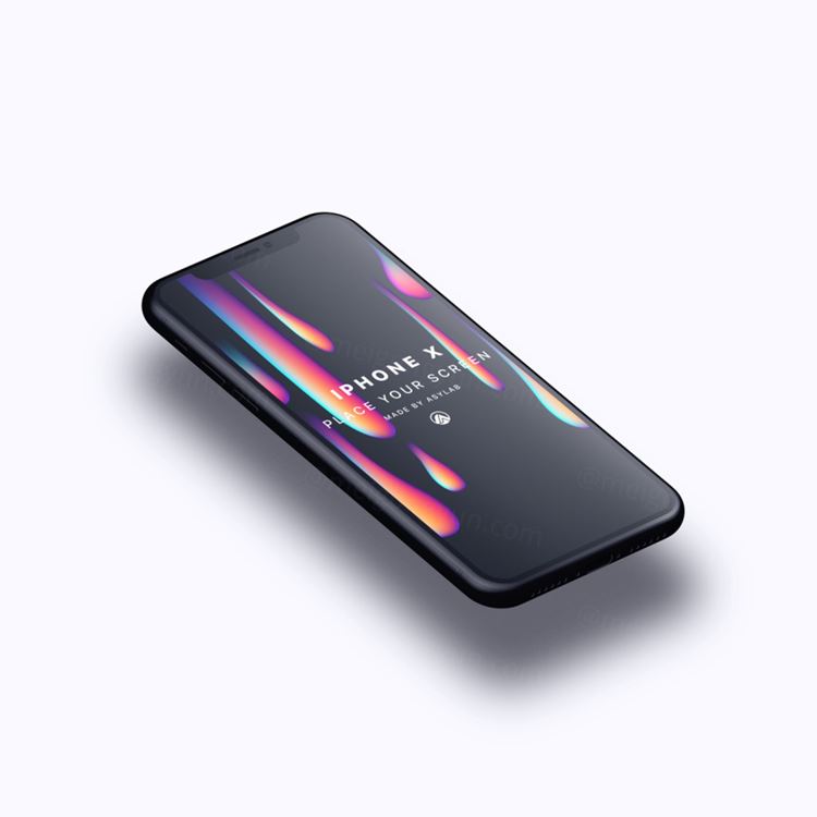 Mockups iPhone X Customizable Color Perspective Mockup