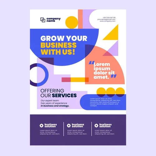 孟菲斯后现代主义几何抽象图形插画商业宣传海报EPS矢量模板素