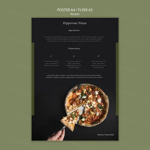 高端西餐厅美食菜谱画册宣传单海报设计PSD模板 Delicious recipes