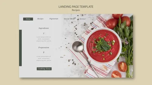 高端西餐厅美食菜谱画册宣传单海报设计PSD模板 Delicious recipes