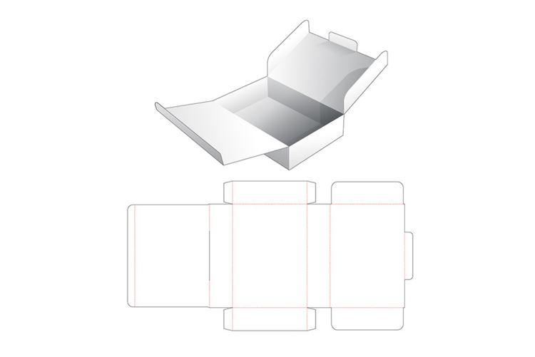 包装设计模切图刀模图EPS矢量模板 Box cut out template , die cut template design