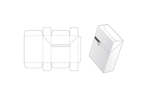 包装设计模切图刀模图EPS矢量模板 Box cut out template , die cut template design