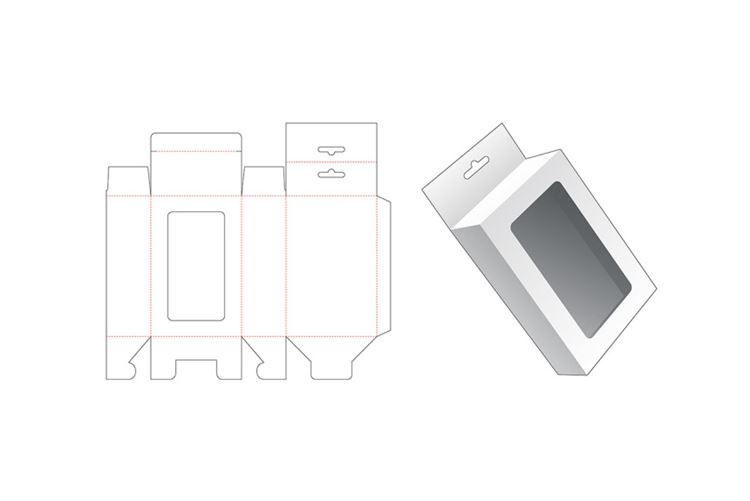 包装设计模切图刀模图EPS矢量模板 Box cut out template , die cut template design