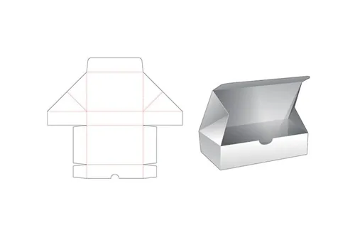 包装设计模切图刀模图EPS矢量模板 Box cut out template , die cut template design