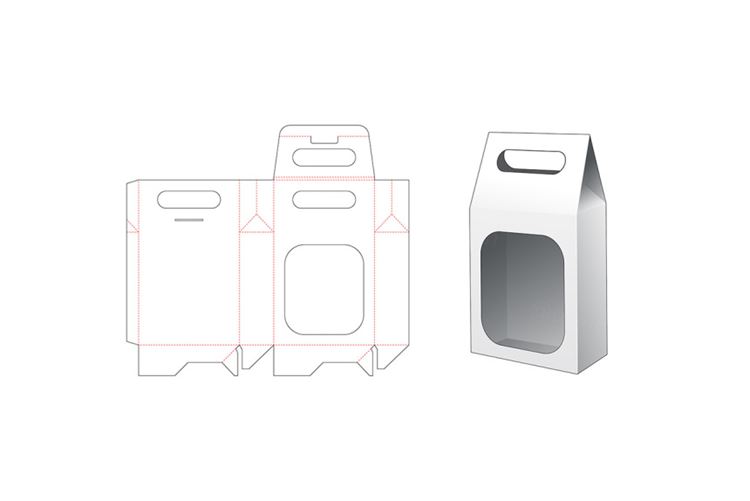 包装设计模切图刀模图EPS矢量模板 Box cut out template , die cut template design