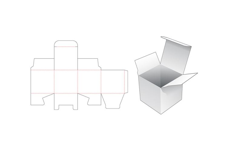 包装设计模切图刀模图EPS矢量模板 Box cut out template , die cut template design