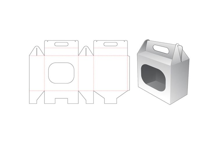 包装设计模切图刀模图EPS矢量模板 Box cut out template , die cut template design